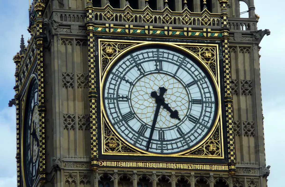 Close-up of a Great Clock dial