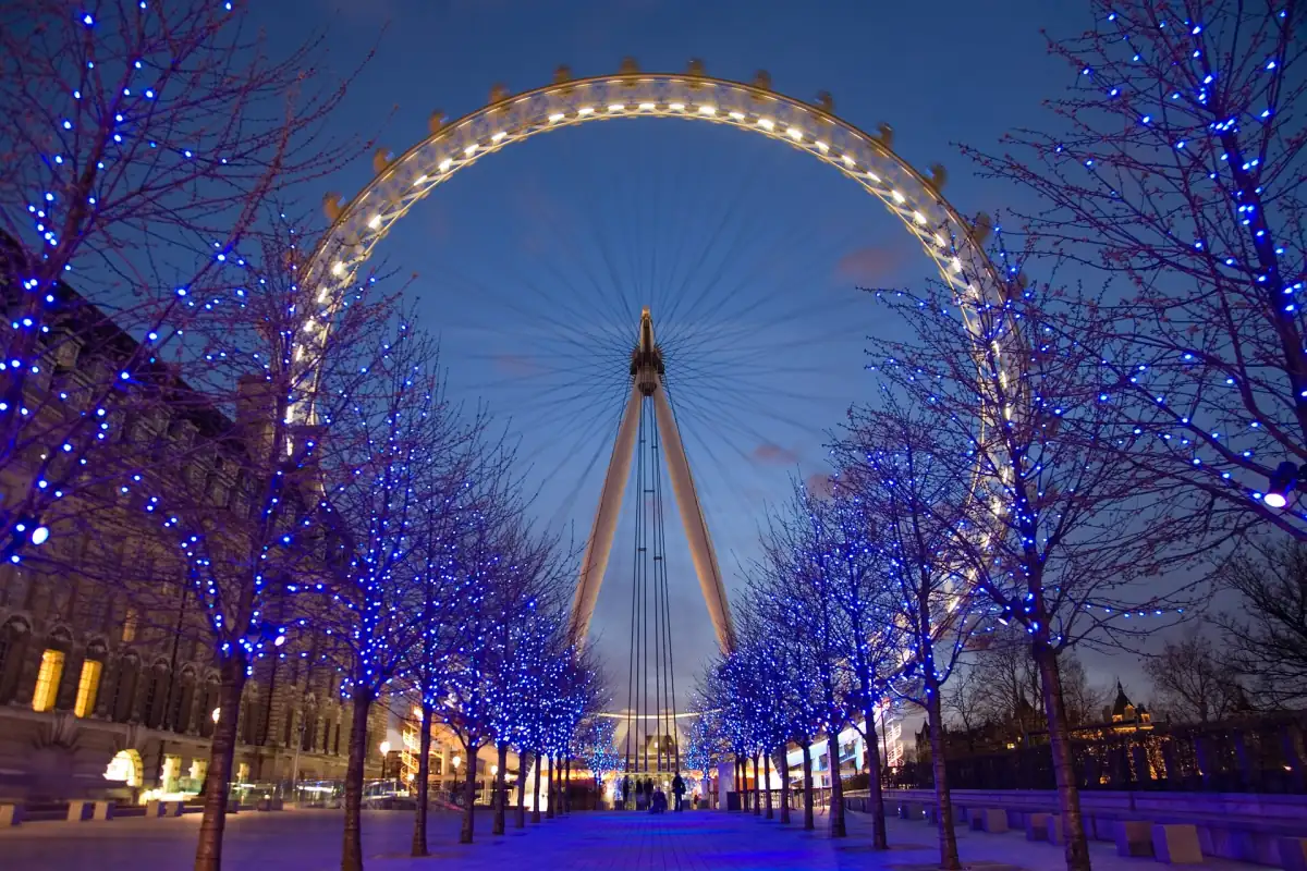 Le London Eye au crépuscule
